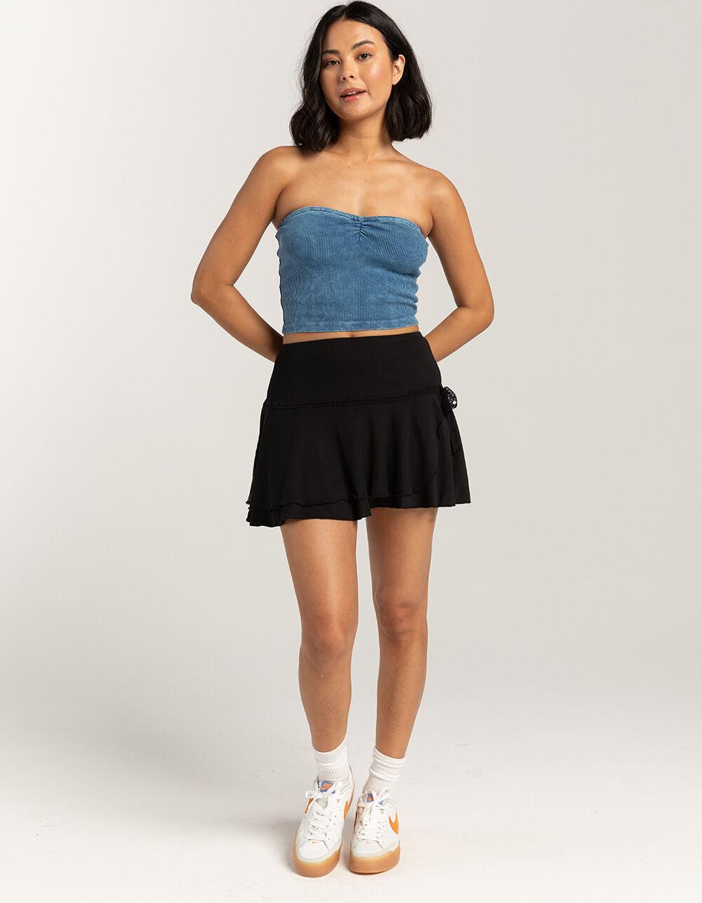 FULL TILT Low Rise Mesh Womens Mini Skirt - BLACK Product Image