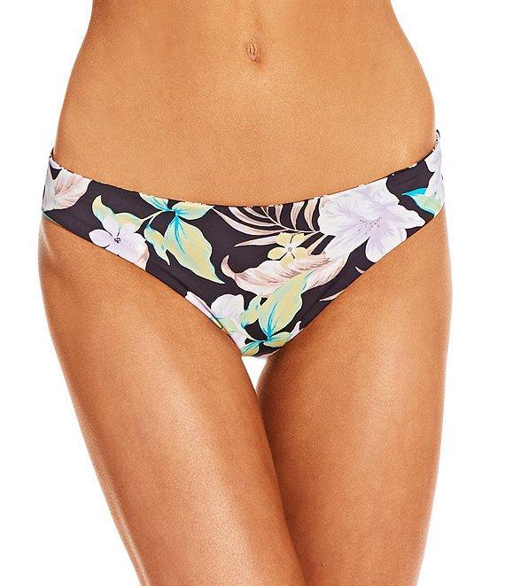 Billabong Shadow Tropical Floral Print Reversible Lowrider Hipster Swim Bottom Product Image