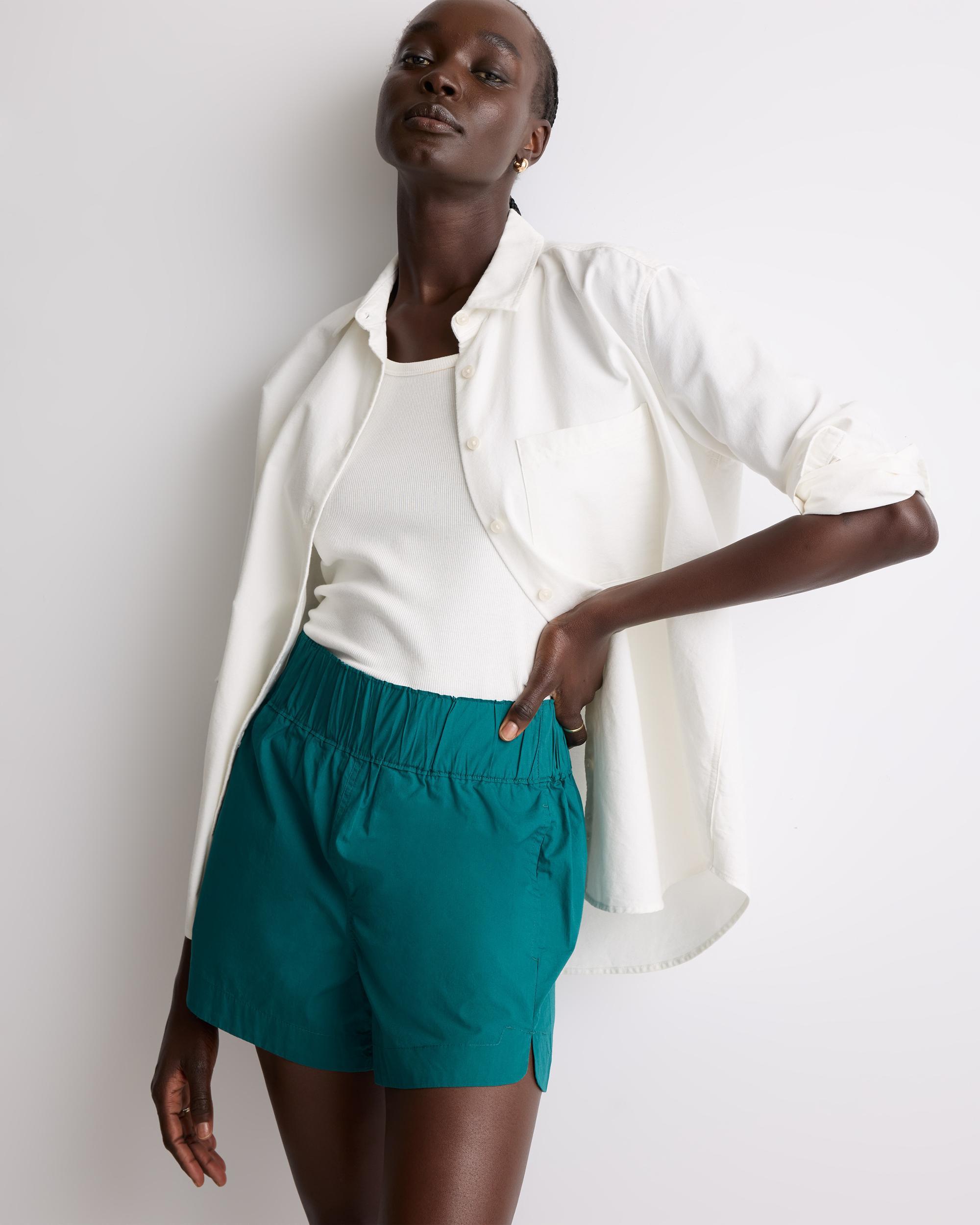 Quince | Women's Poplin Pull-On Shorts Size XS, Organic Cotton Product Image