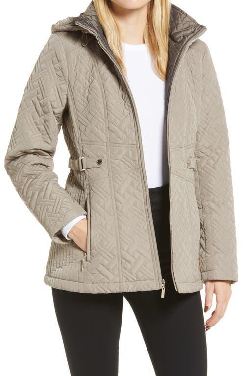 Women's Gallery Hooded Quilt Jacket, Size: Large, Black Product Image