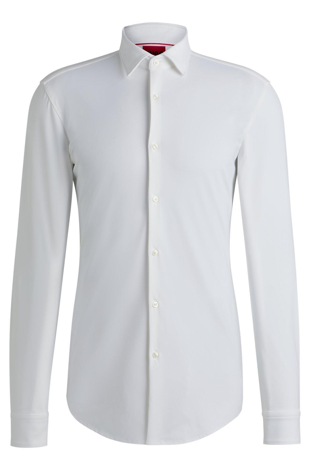 Slim-fit shirt in performance-stretch jersey Product Image