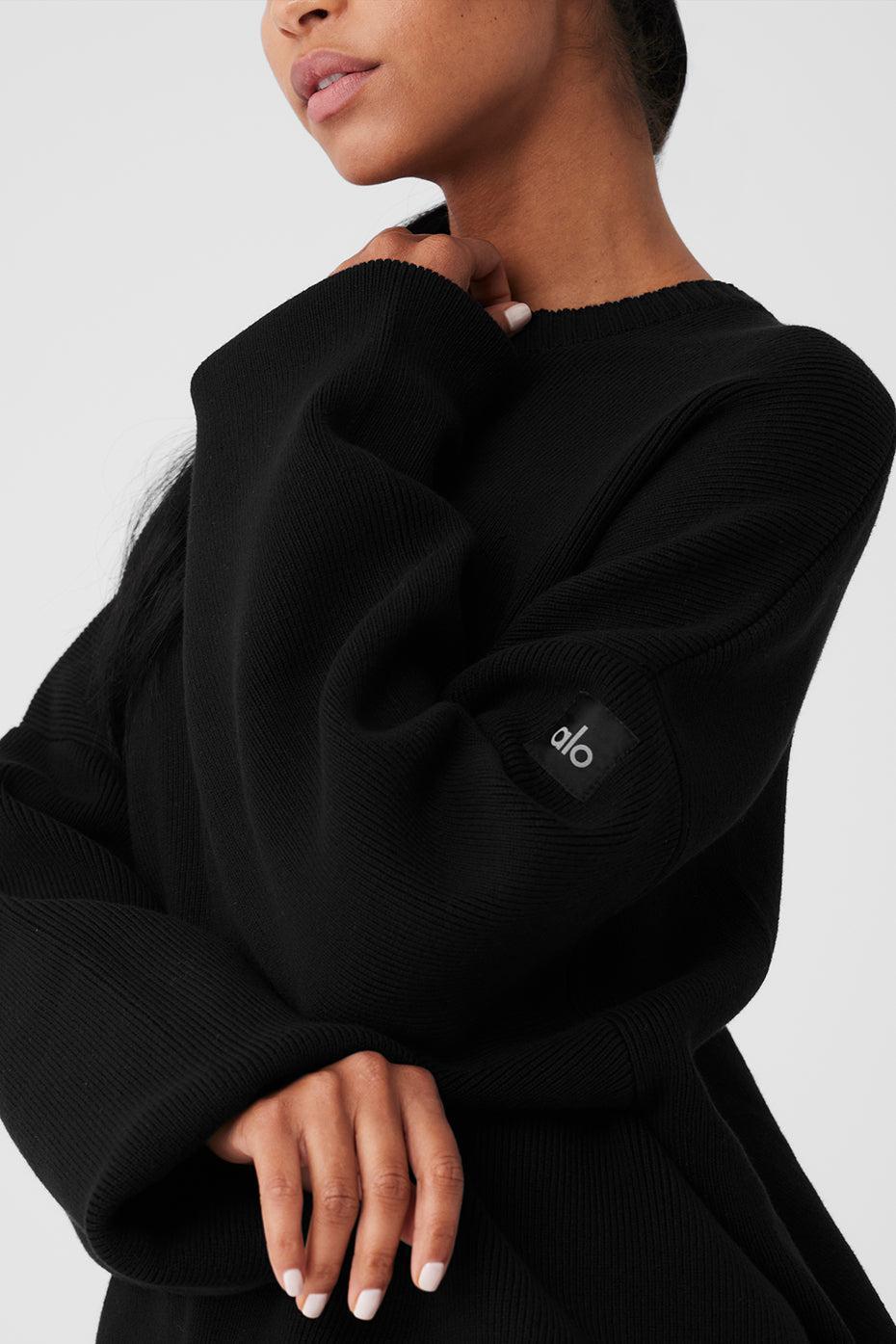 Scholar Crew Neck Sweater - Black Female Product Image