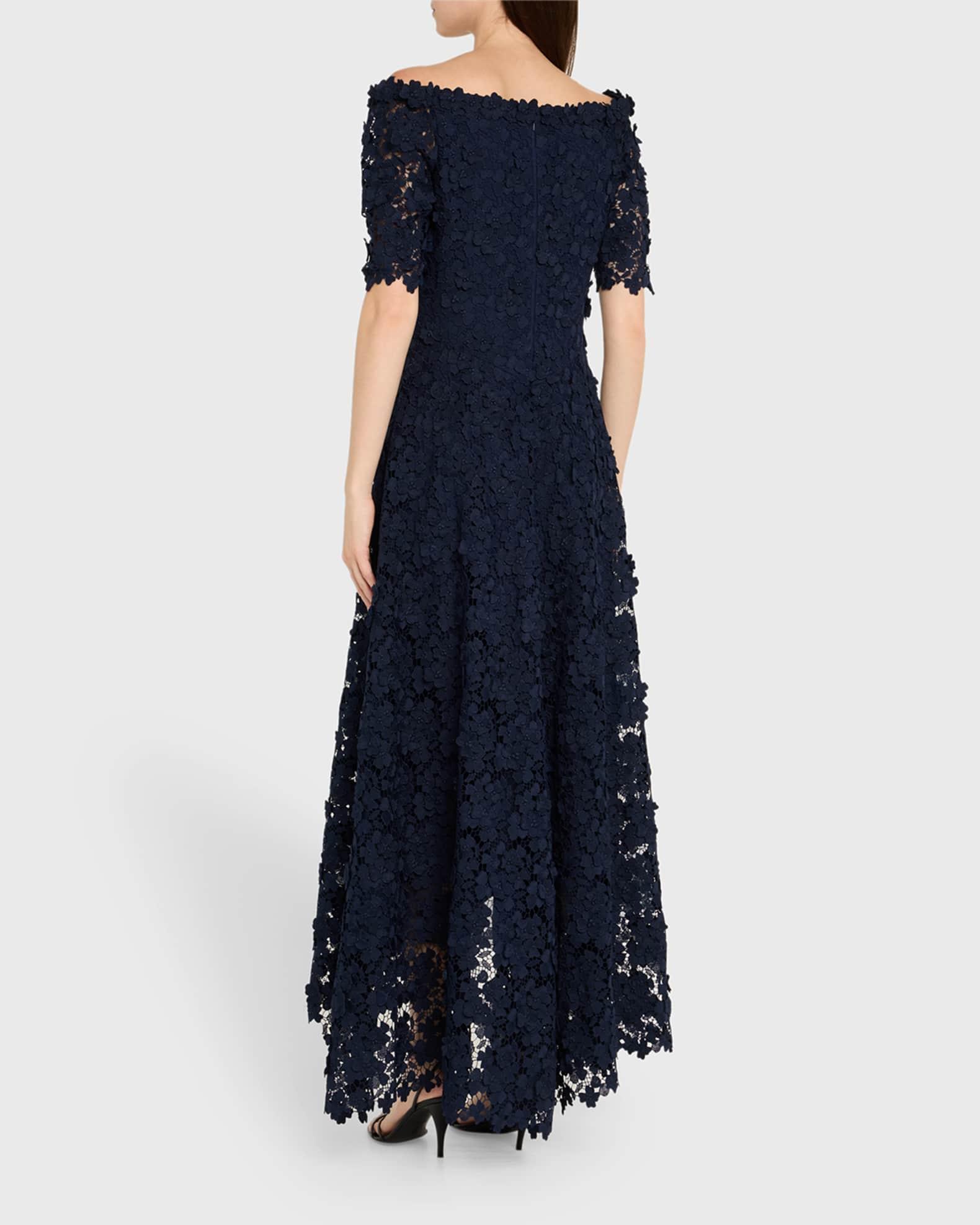 High-Low Floral Lace Maxi Dress Product Image