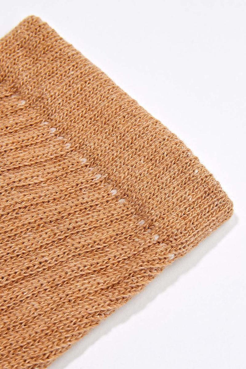 Men's 3 Pack Organic Cotton Socks Brown Crew Product Image