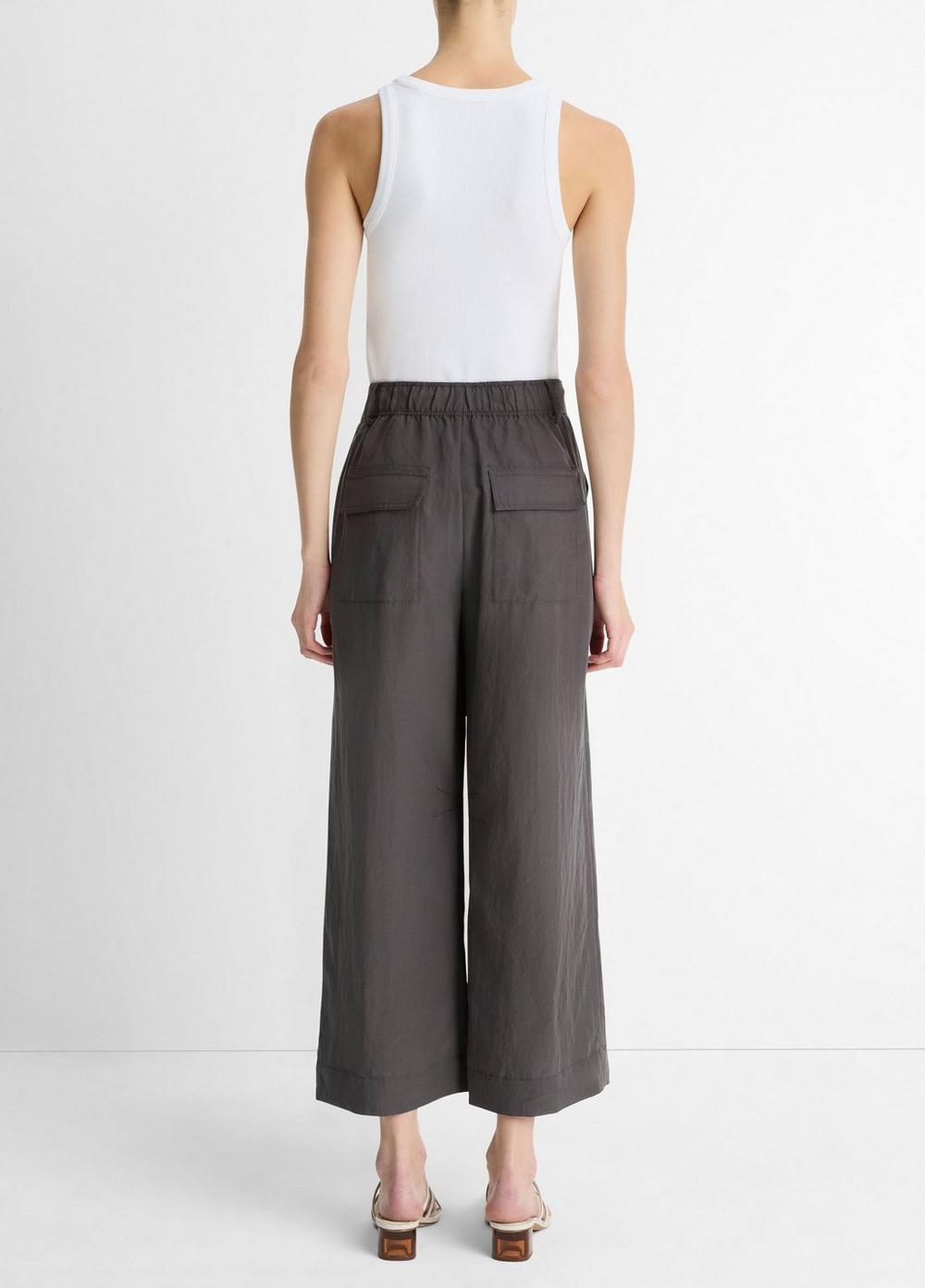 Womens Cotton Low-Rise Utility Pant, Pebble, Size 0 Vince Product Image