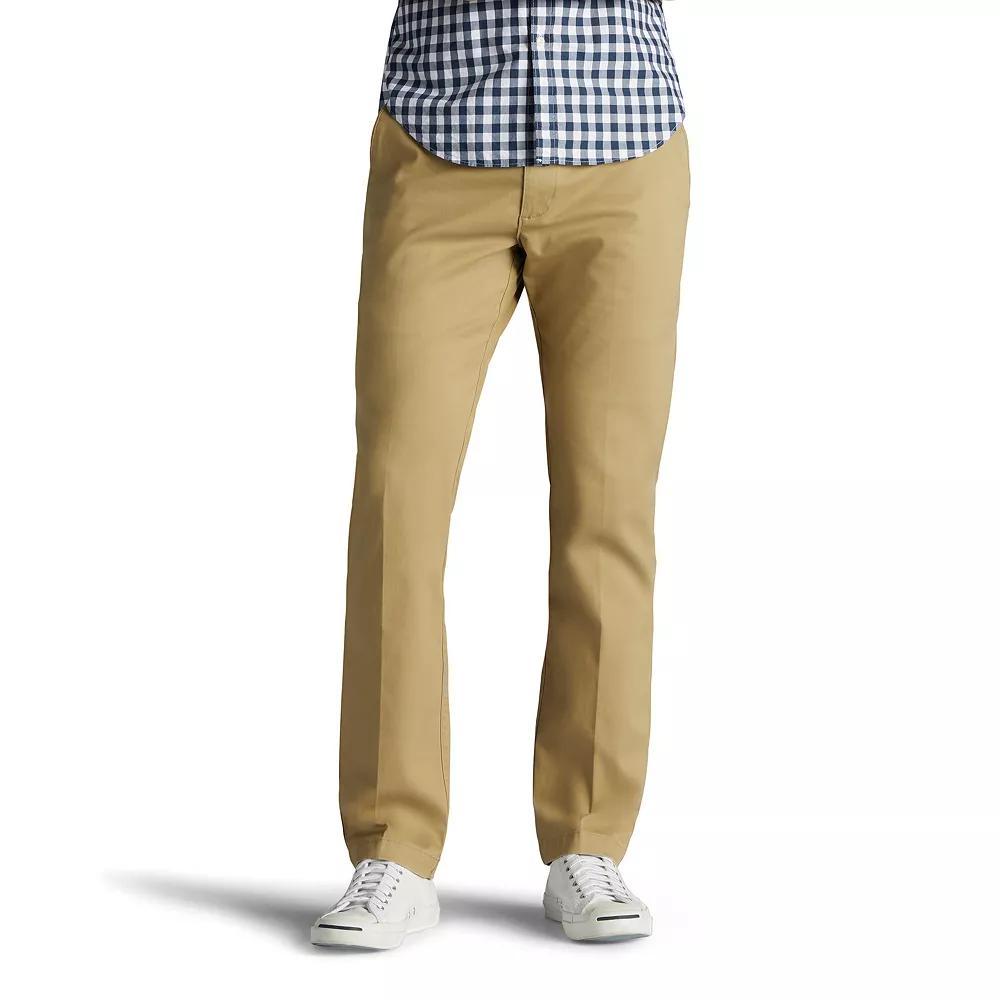 Men's Lee® Performance Series Extreme Comfort Khaki Slim-Fit Flat-Front Pants, Size: 38X30, Brown Product Image