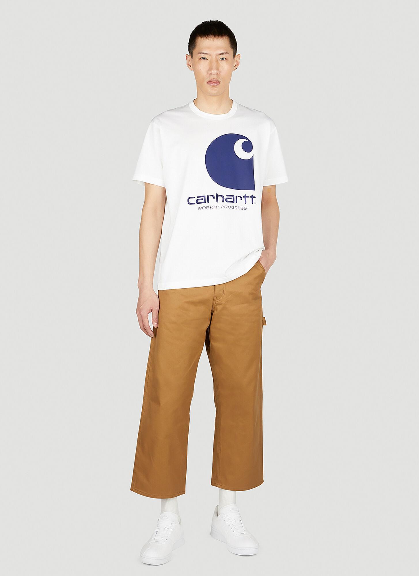 JUNYA WATANABE X Carhartt Printed T-shirt With Round Neck In White Product Image