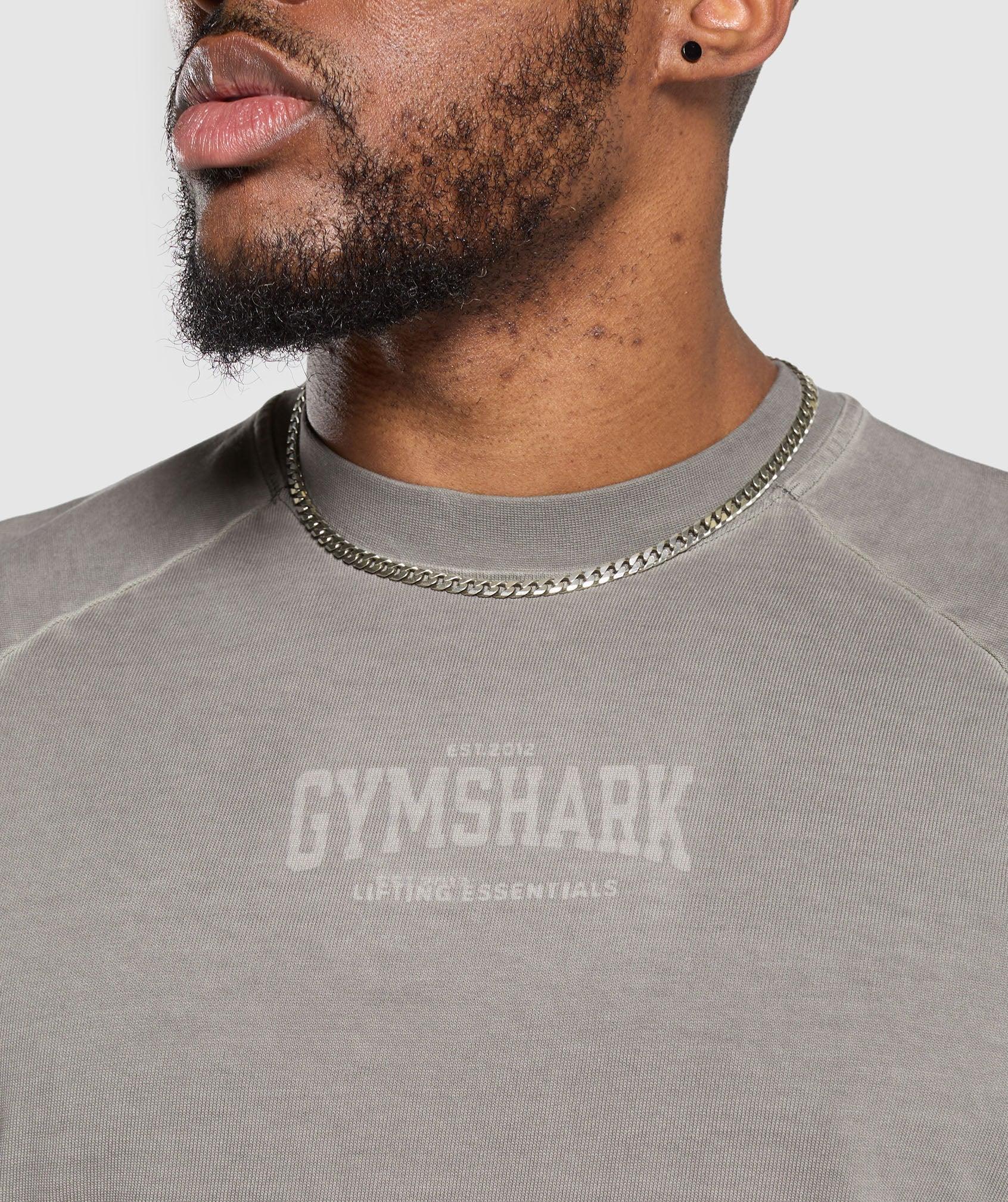 Gymshark Heavyweight T-Shirt - Metal Grey/Asphalt Grey Male Product Image