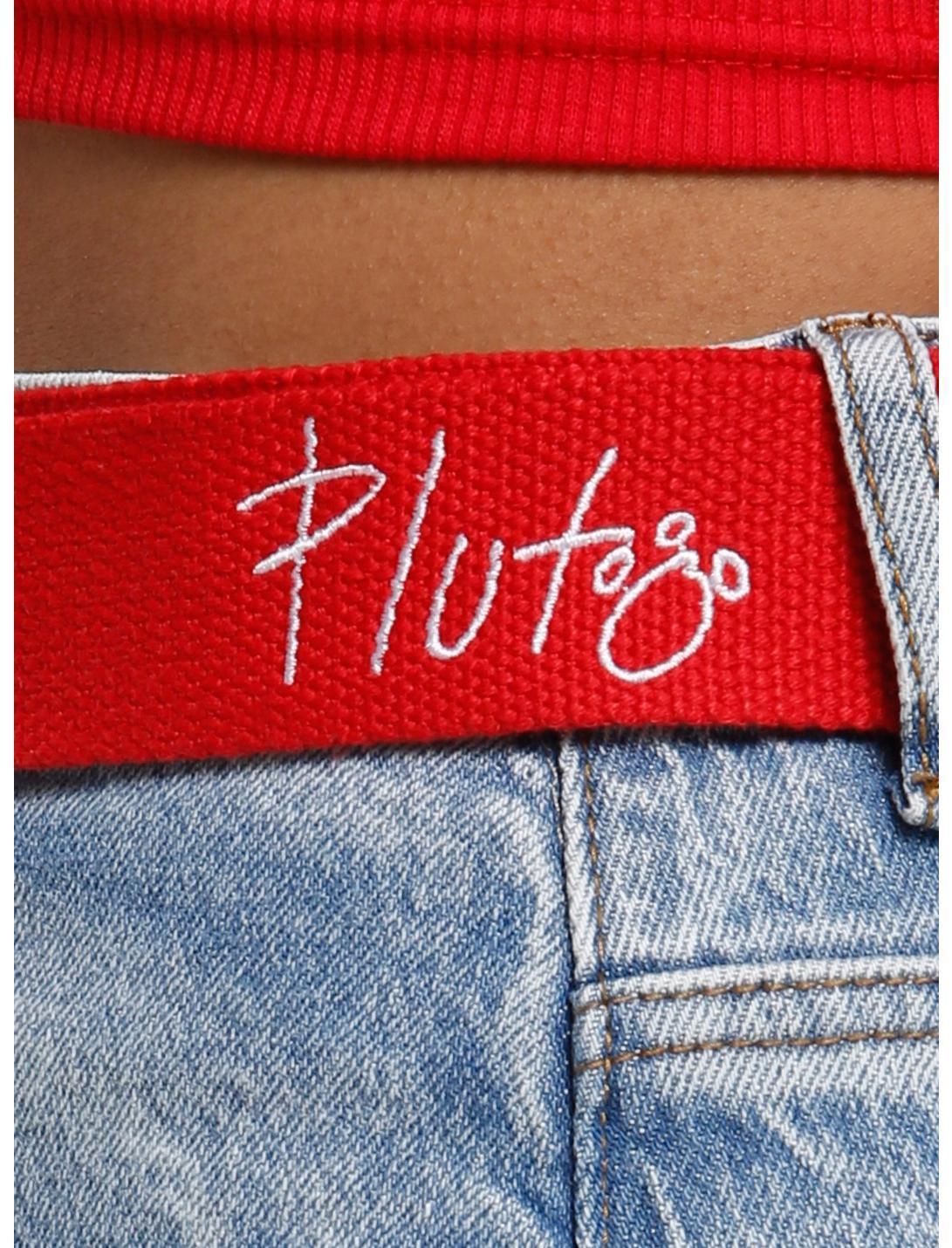 Disney Pluto Key Chain Denim Shorts With Belt Product Image