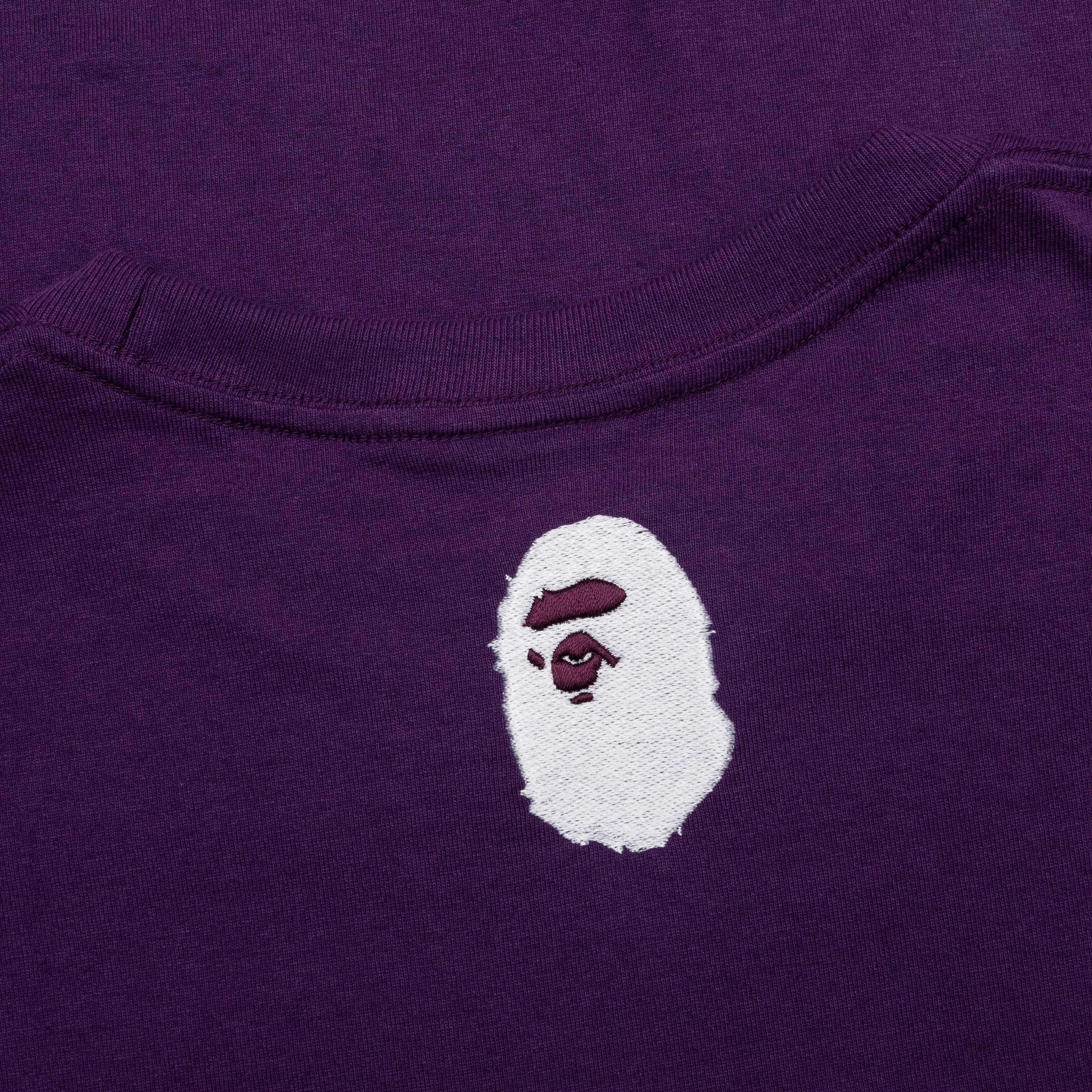 A Bathing Ape Logo Tee - Purple Male Product Image