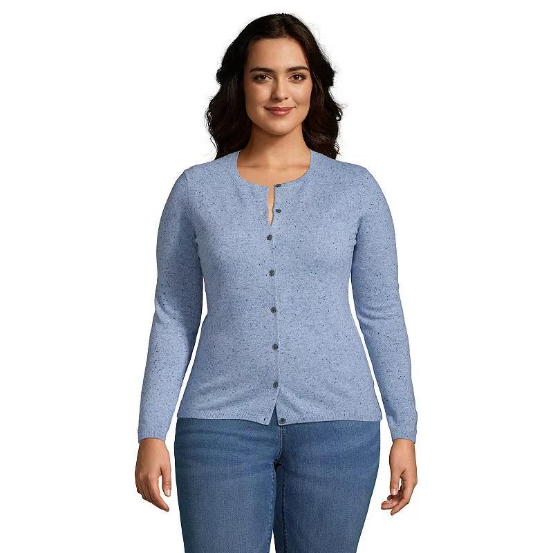 Plus Size Lands' End Classic Cashmere Cardigan Sweater, Women's, Size: 2XL, White Product Image