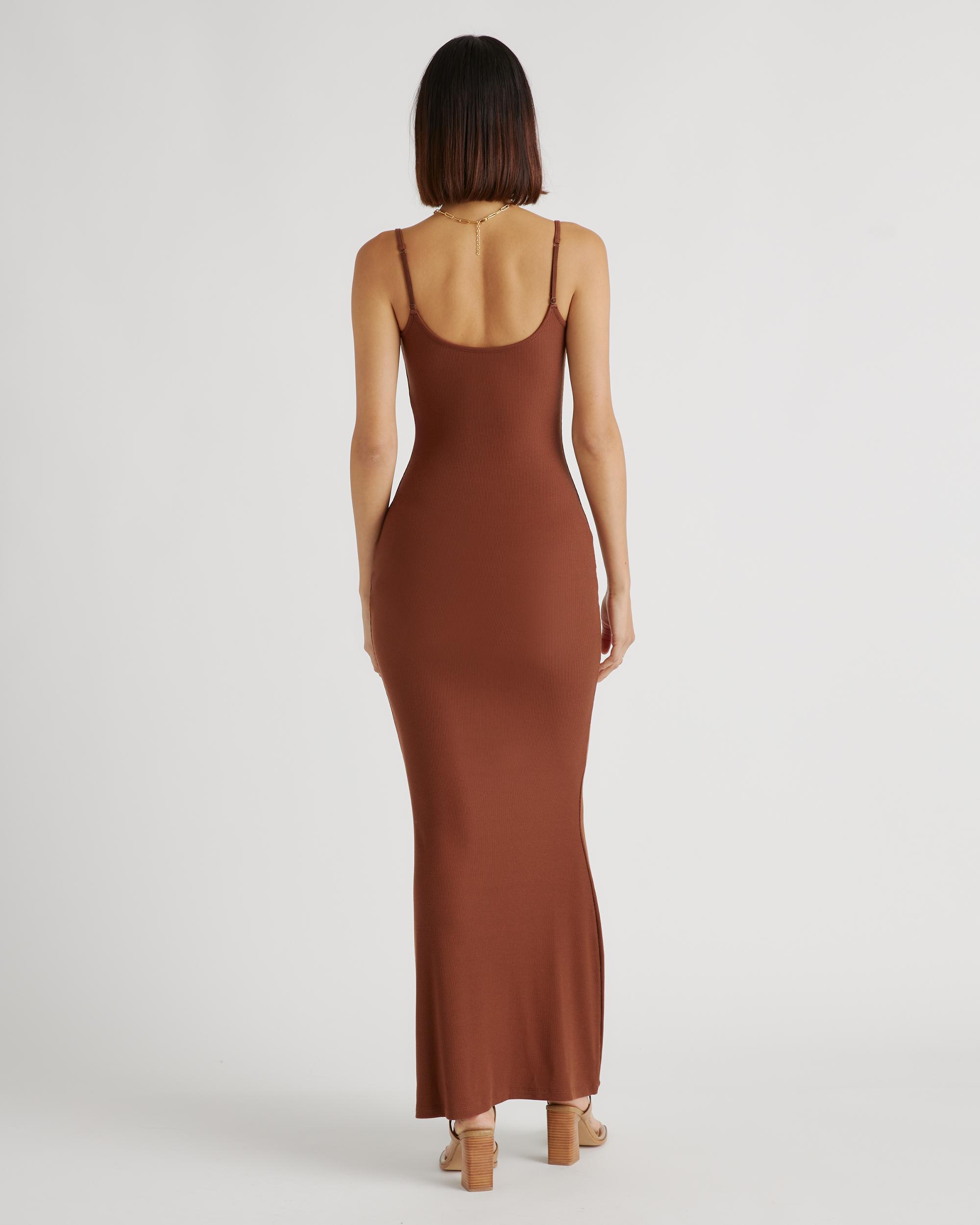 Quince | Women's Tencel Rib Knit Maxi Slip Dress Size XS, Cotton/Modal Product Image