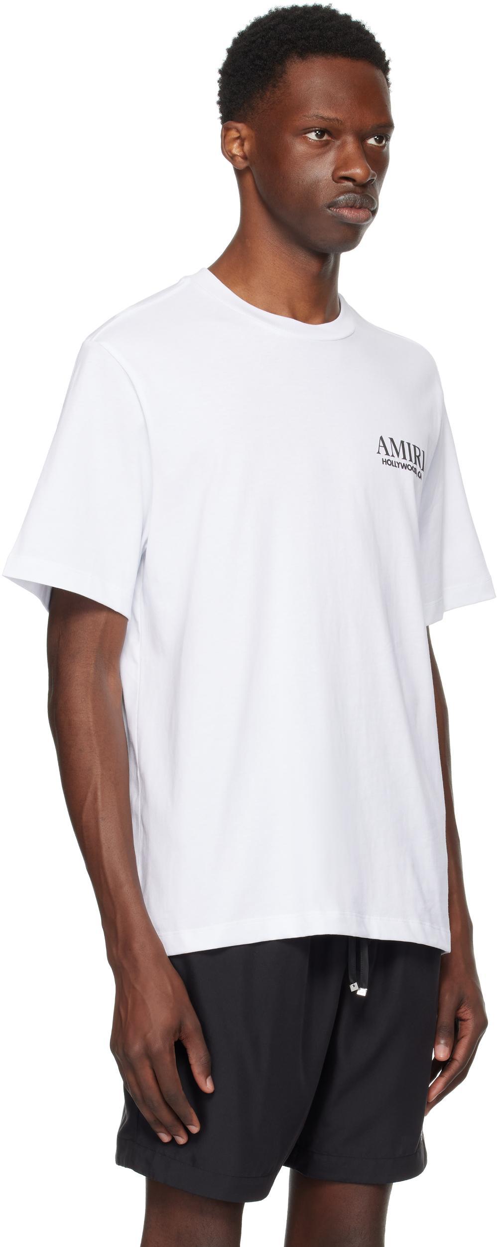 AMIRI Bones Stacked Cotton T-shirt In White Product Image