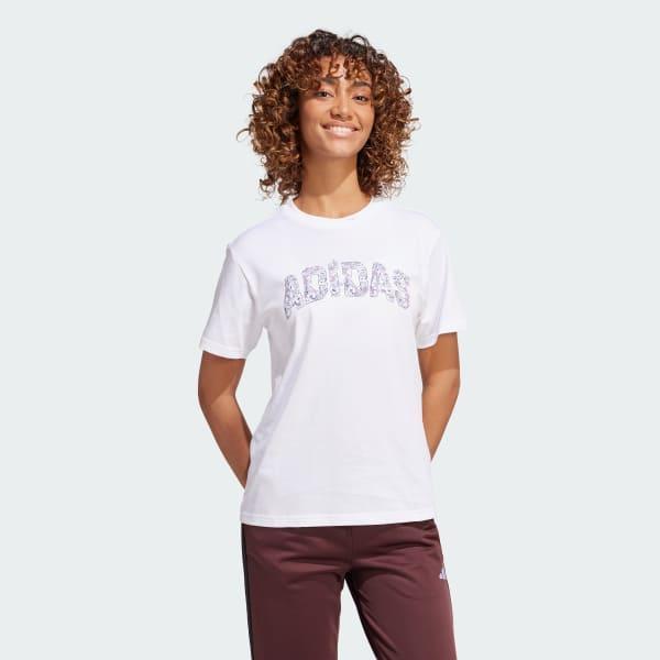 adidas Tech Illustrate Graphic Tee True Pink XS Womens Product Image