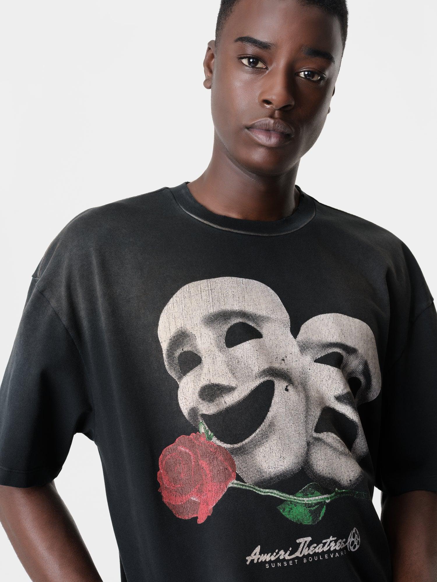 THEATRE MASKS OVERSIZED TEE - Black Male Product Image