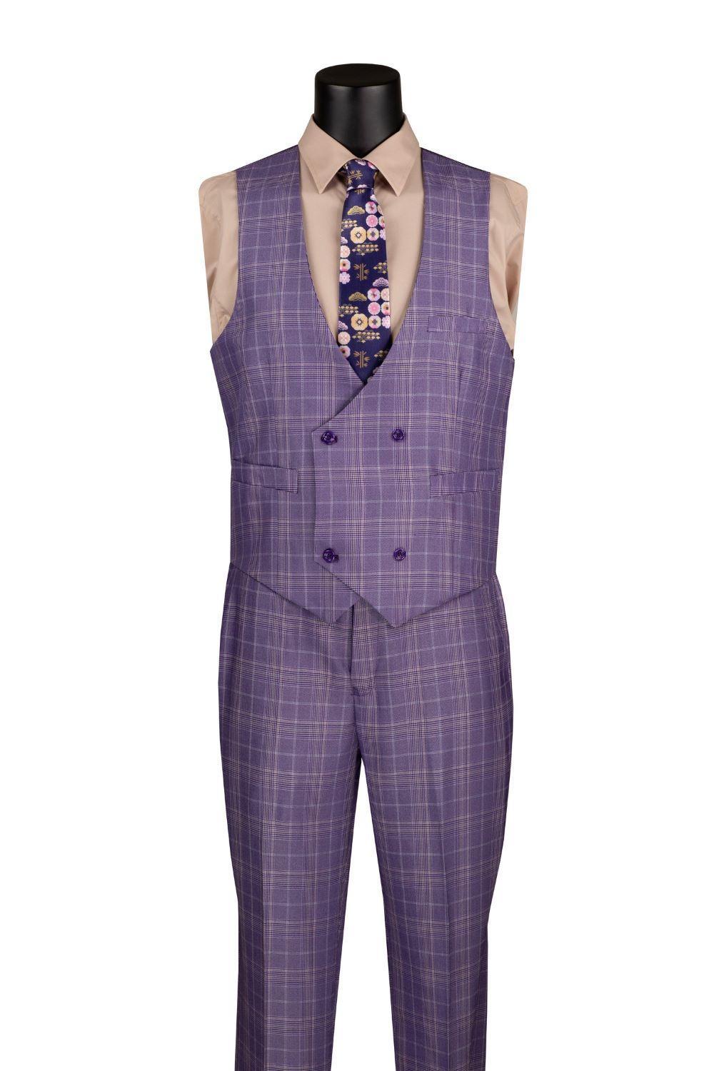 Renaissance Collection - Regular Fit 3 Piece Suit Light Purple Product Image