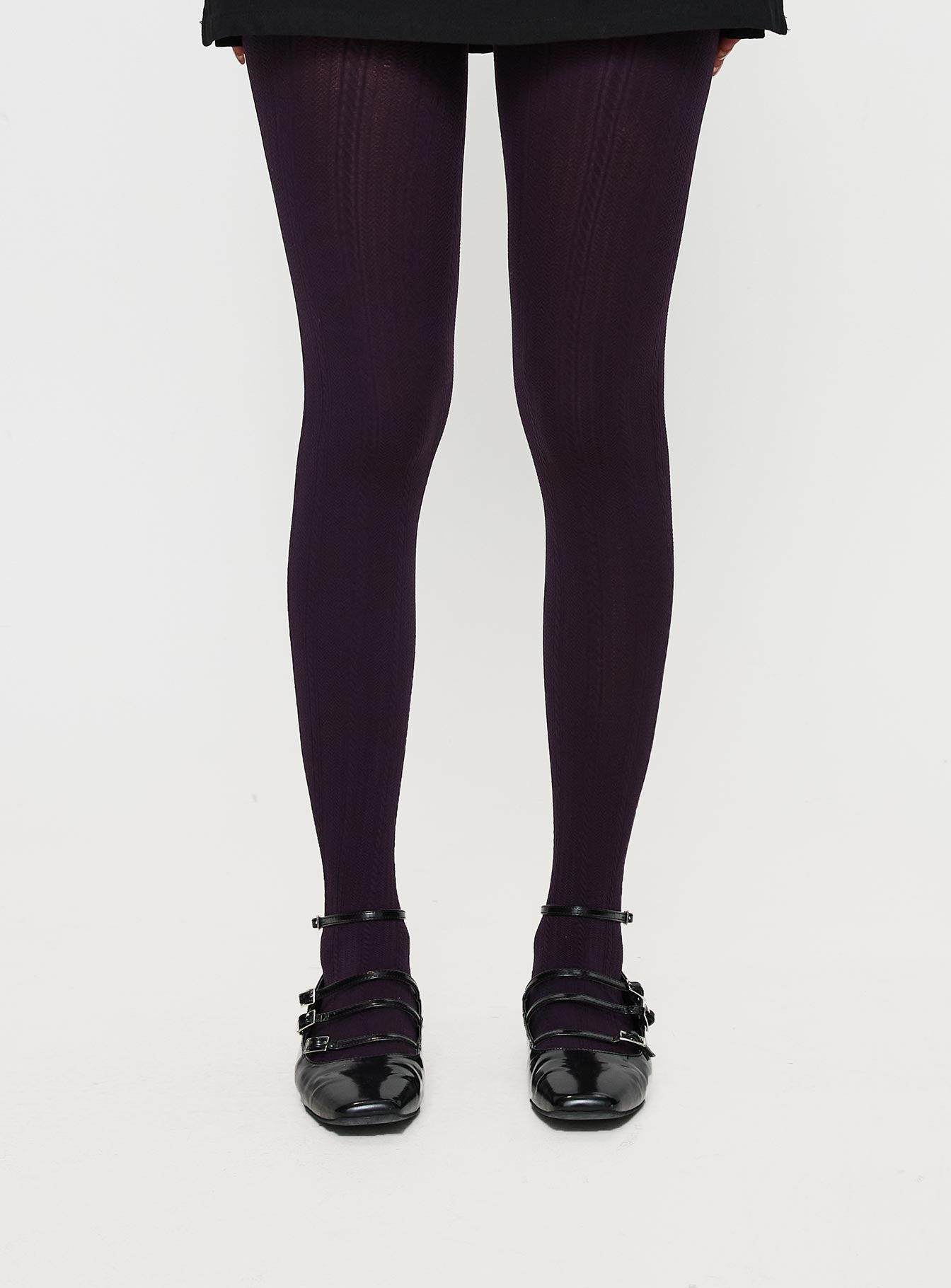 Back With Love Stockings Plum Product Image