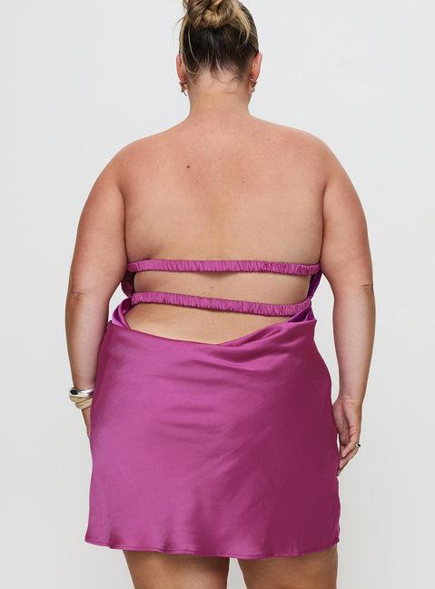 Faviola Mini Dress Purple Curve Product Image