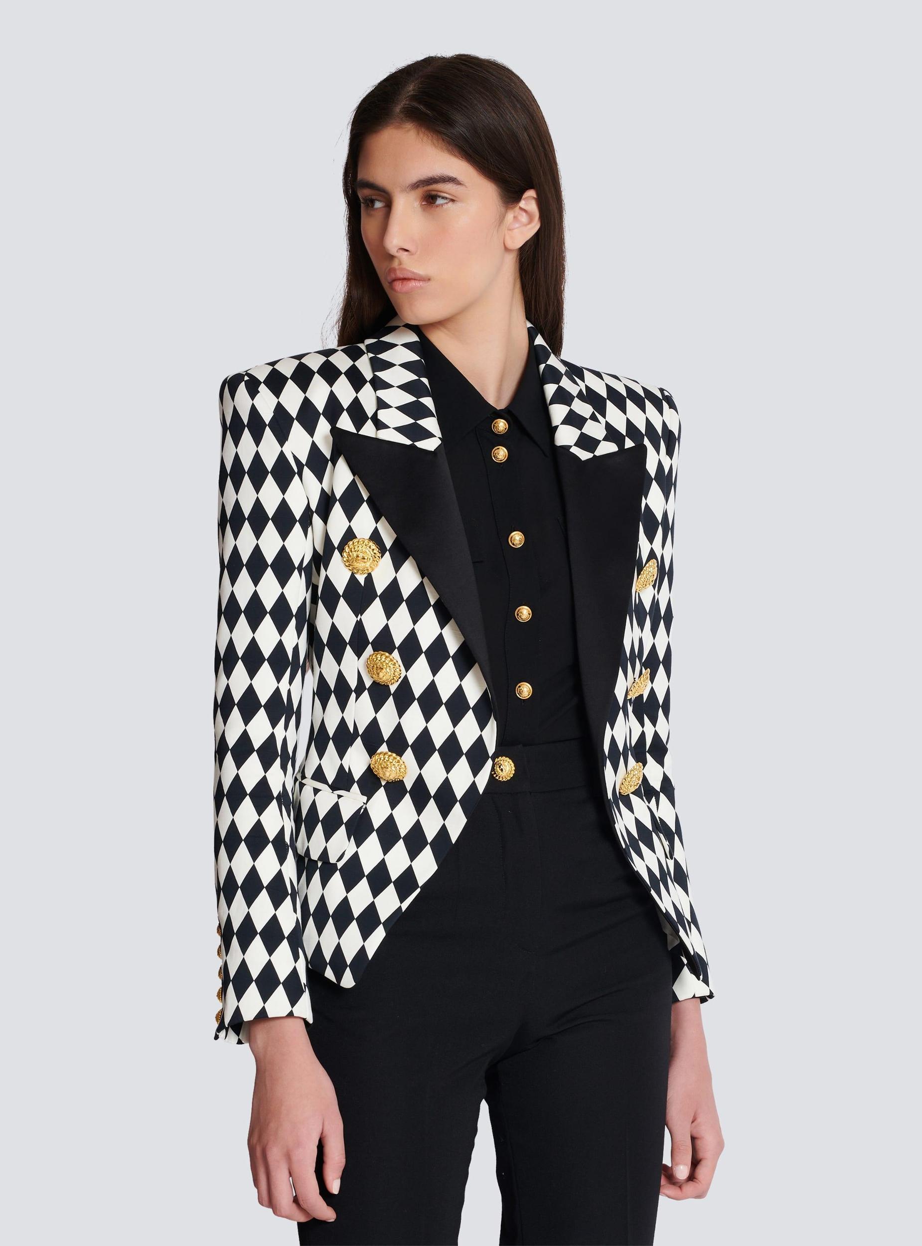 6-button Diamond crepe jacket Product Image