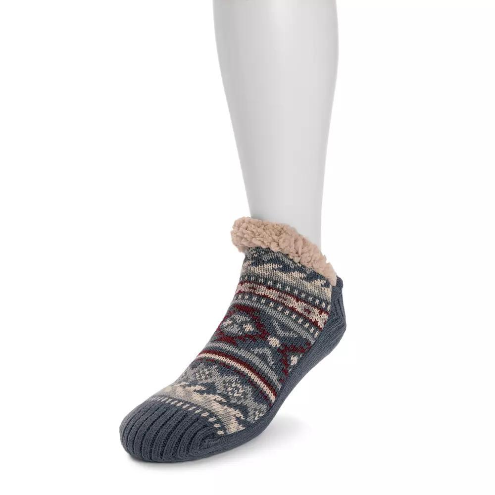 Men's MUK LUKS® Ankle Cabin Socks, Size: SMLL/MEDM, Red Walnut Product Image