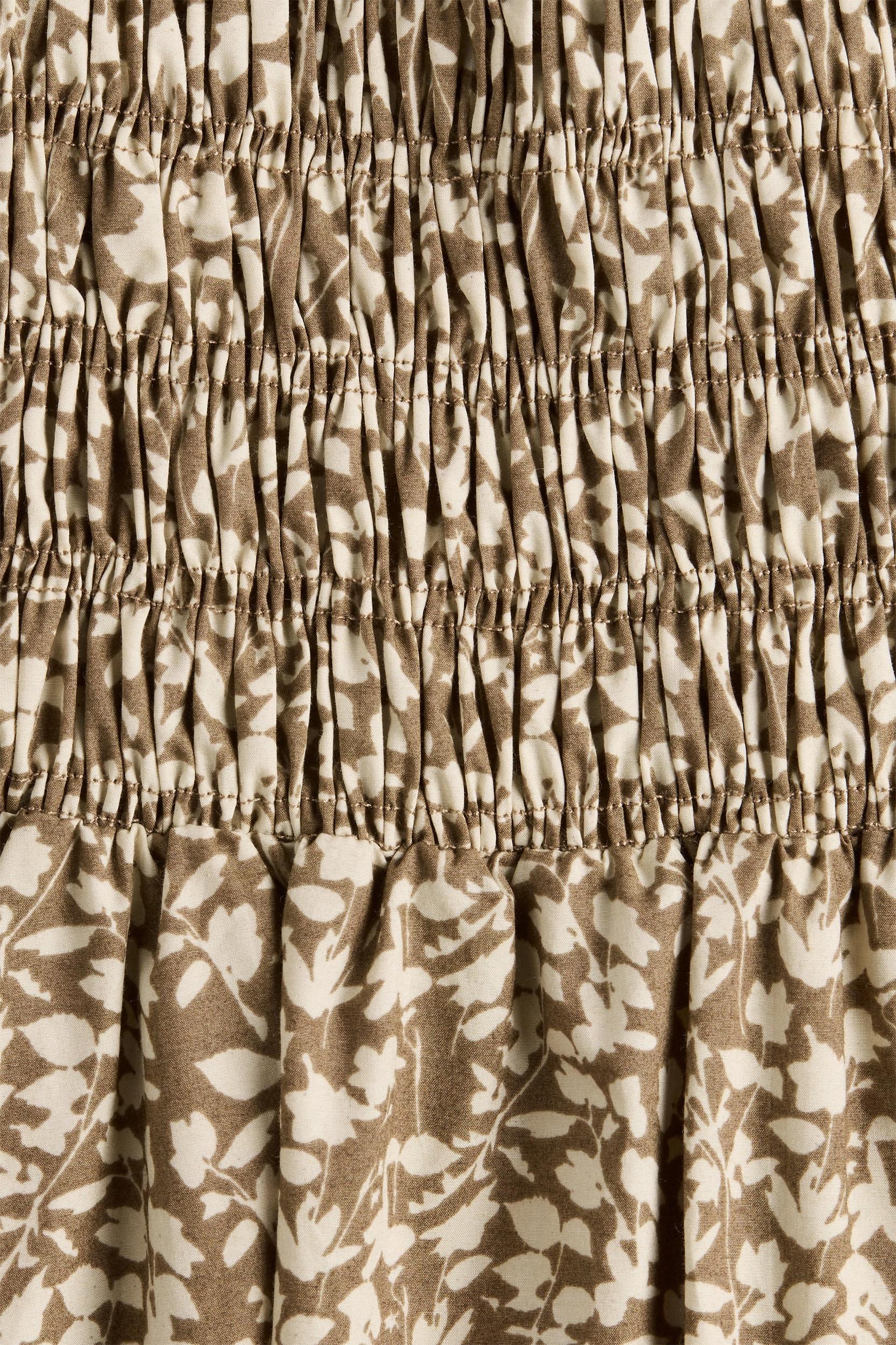 Fleur Maxi Dress Micro Leaves Walnut Product Image