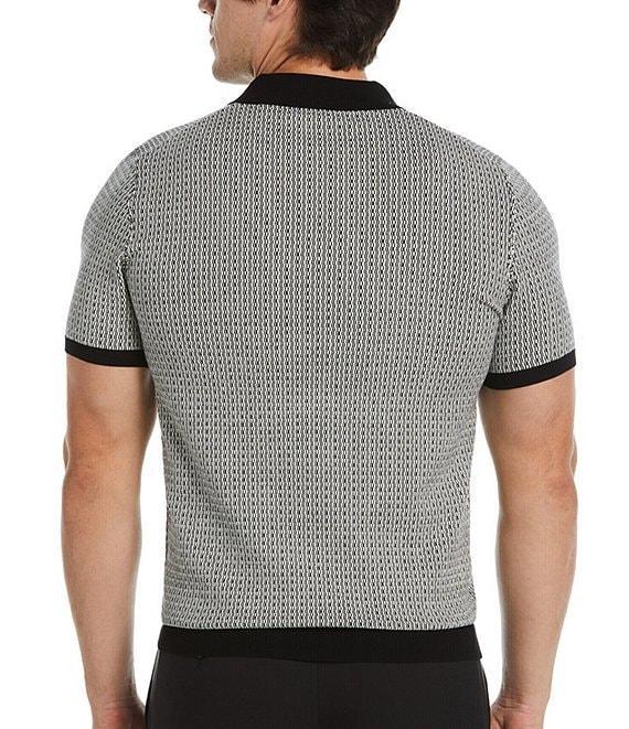 Perry Ellis Geo Short Sleeve Polo Sweater Product Image