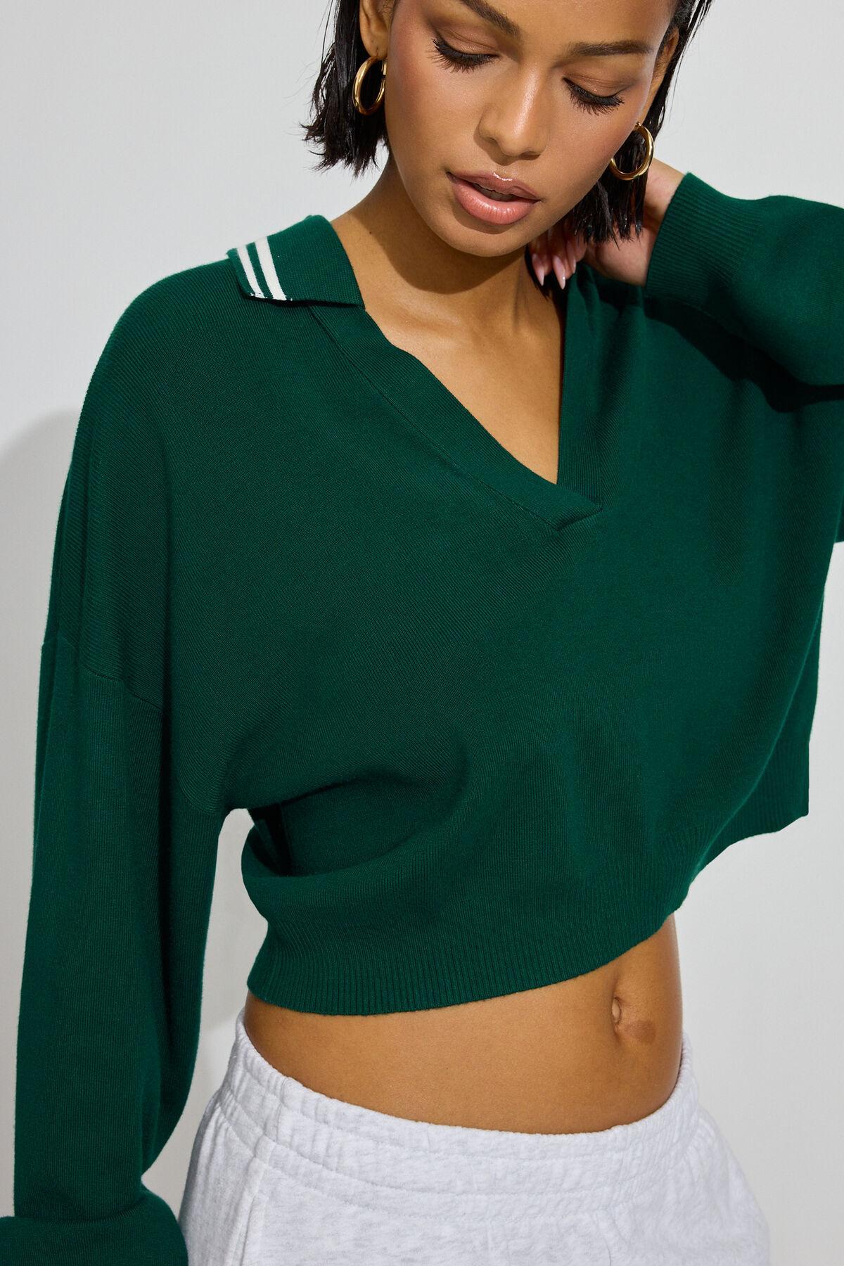 Bouclé Short Sleeve Polo Top Product Image