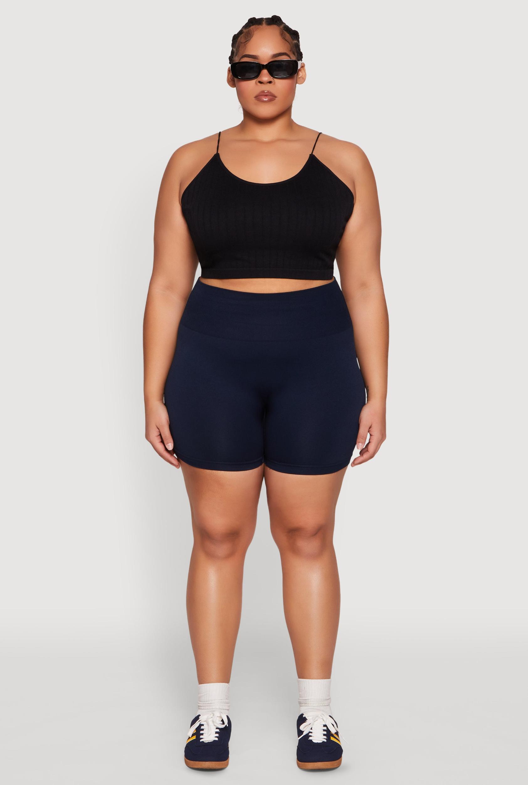 Womens Plus Size Seamless Biker Shorts Product Image