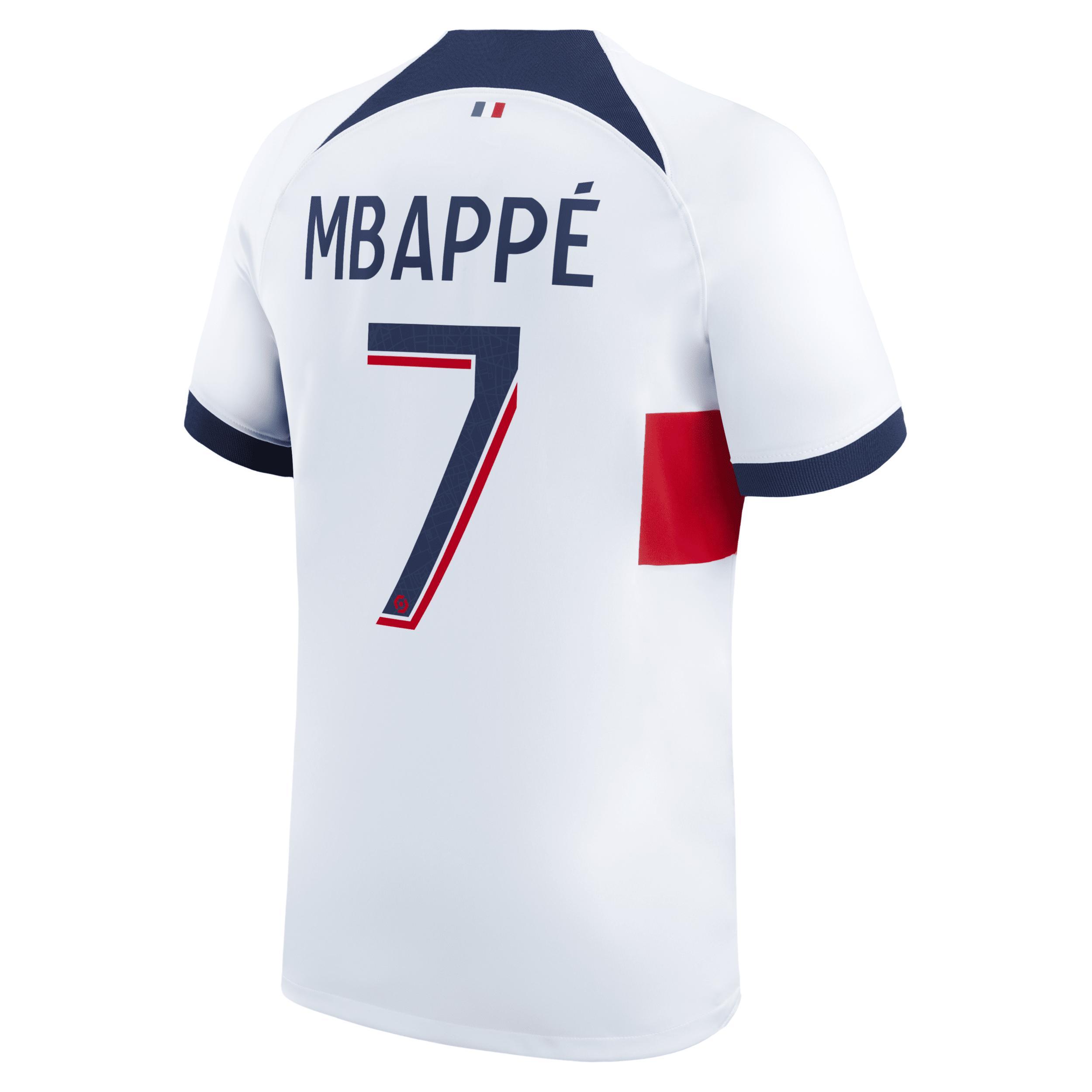 Nike Mens Achraf Hakimi White Paris Saint-Germain 2023/24 Away Stadium Replica Player Jersey - White Product Image