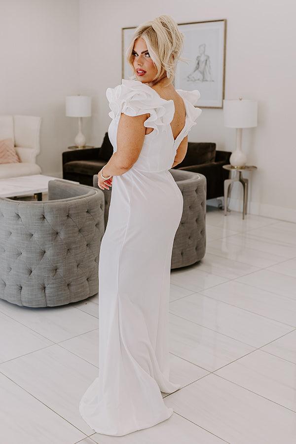 The Lindsey Ruffle Maxi Dress Curves Product Image