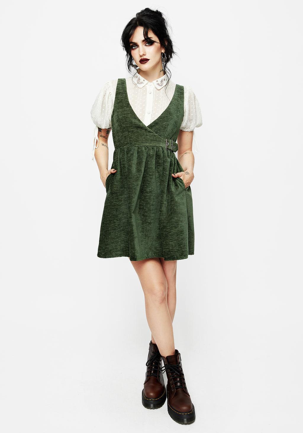 Ivy Buckle Wrap Suspender Mini Dress Product Image