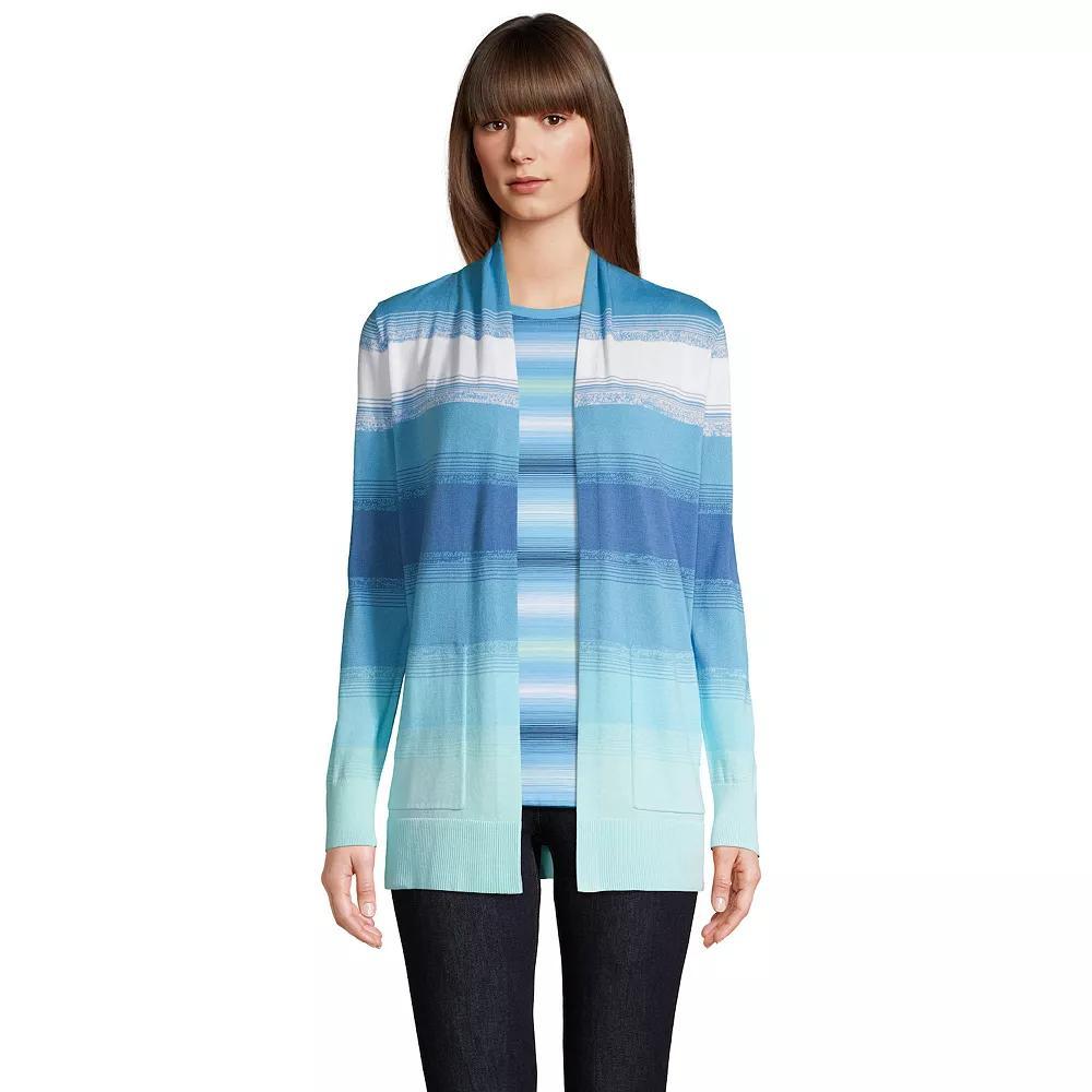Womens Lands End Open-Front Long Cardigan Sweater Product Image