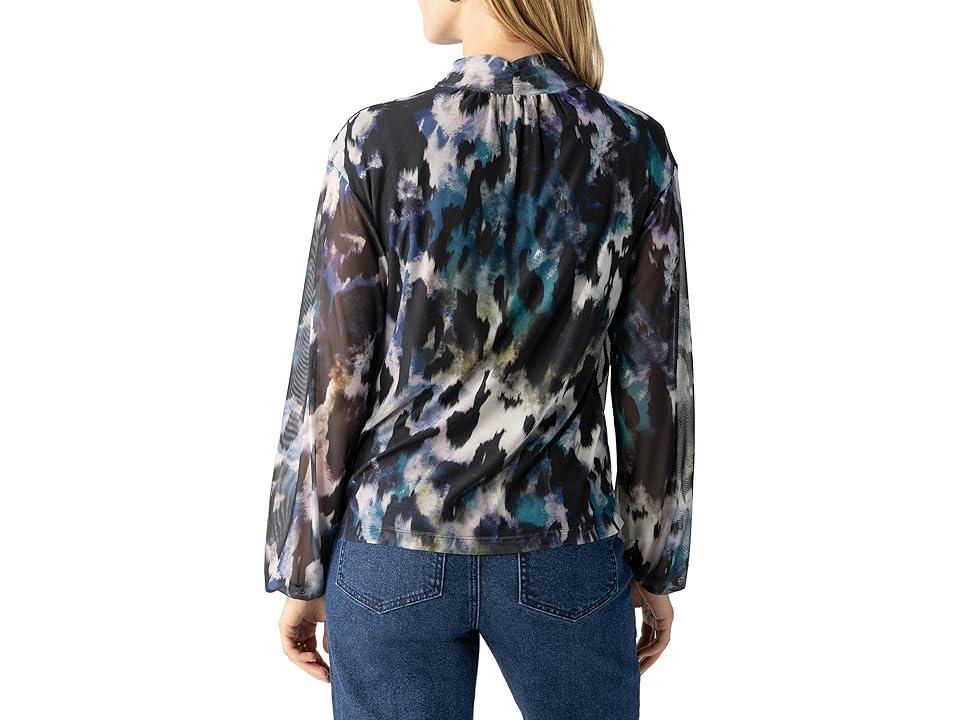 Sanctuary Is'nt She Lovely Mesh Top (Midnight Storm) Women's Clothing Product Image