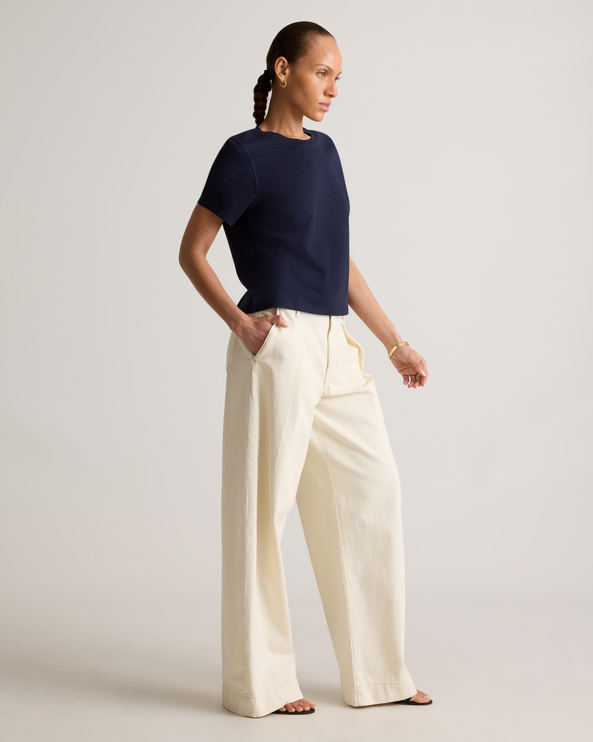 Quince | Women's Boxy Crewneck T-Shirt Organic Cotton Product Image