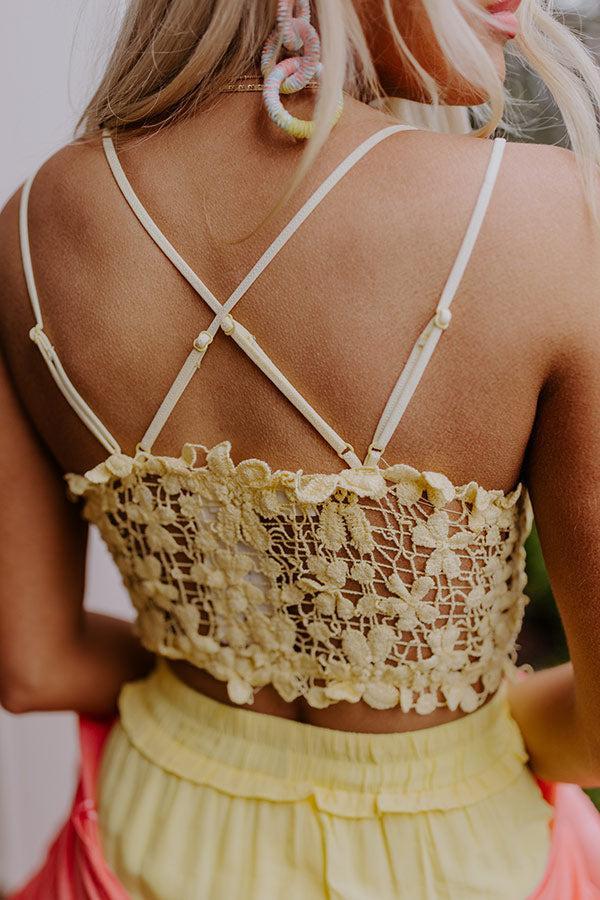 Fun Details Crochet Bralette In Yellow Product Image