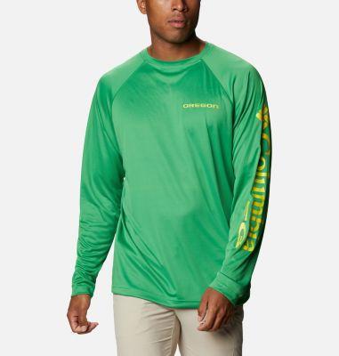 Columbia Mens Collegiate PFG Terminal Tackle Long Sleeve Shirt - Oregon- Product Image
