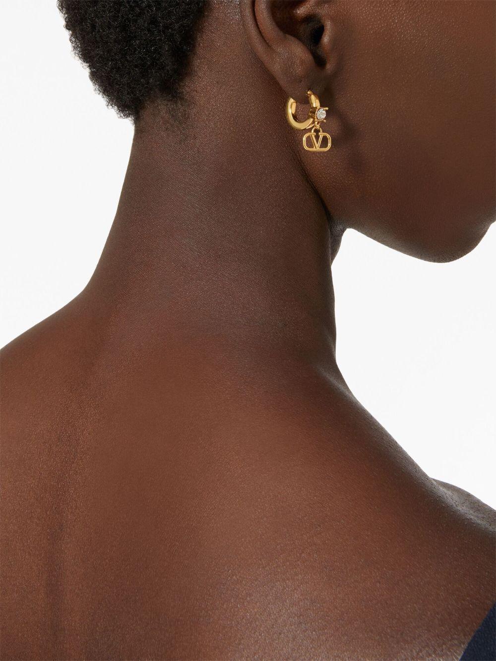 VLogo Signature crystal-embellished earrings Product Image