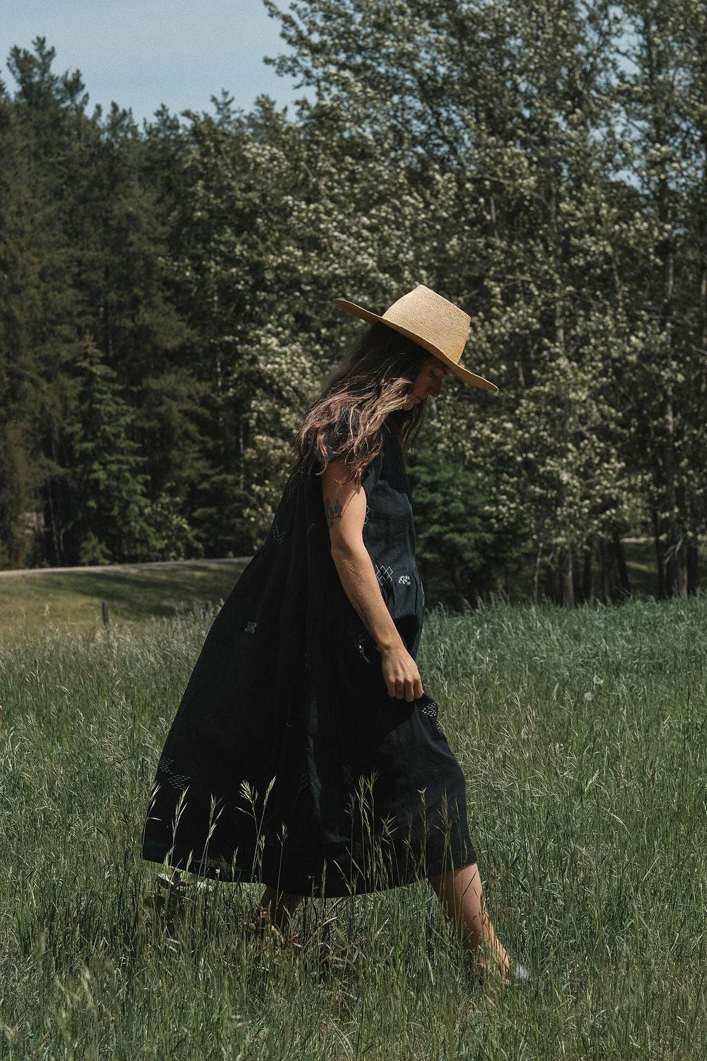 Black Honeycomb Dress Product Image