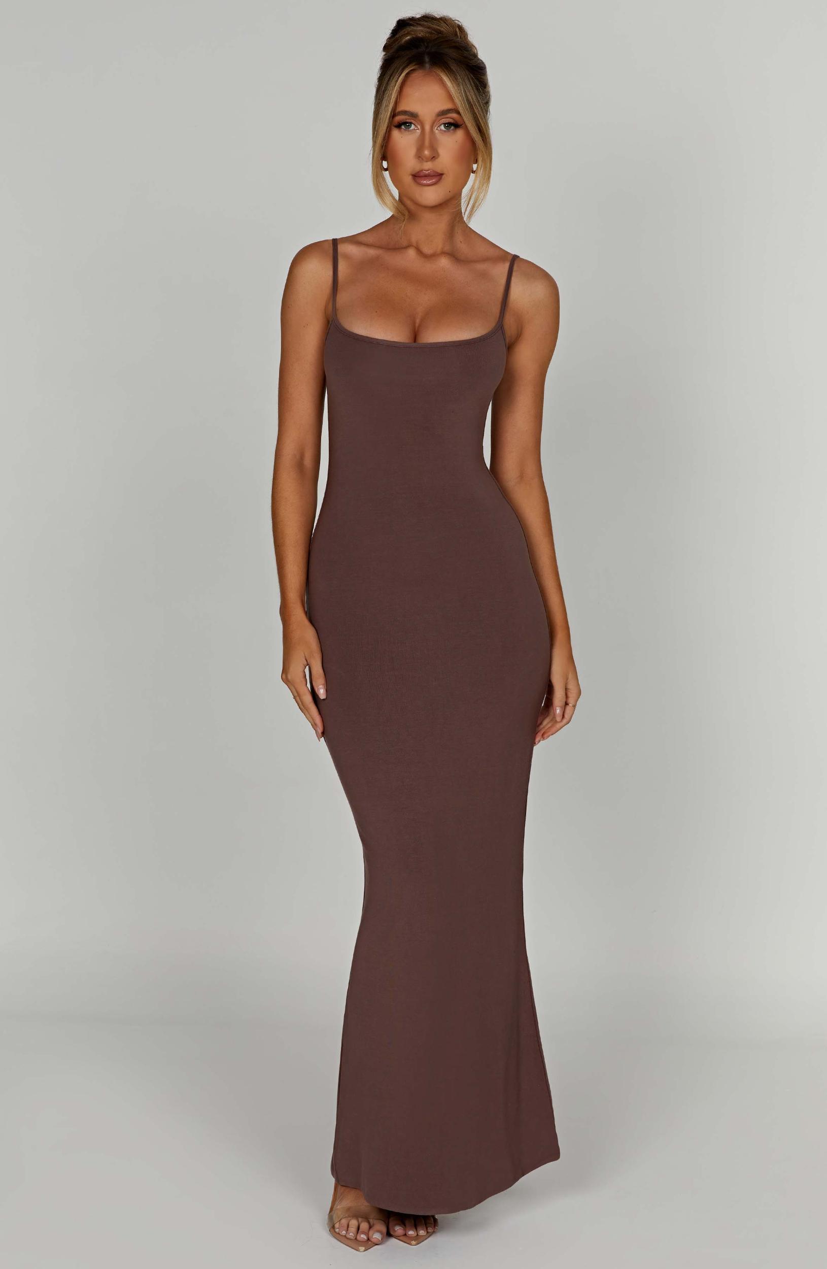 Saskia Maxi Dress - Chocolate Product Image