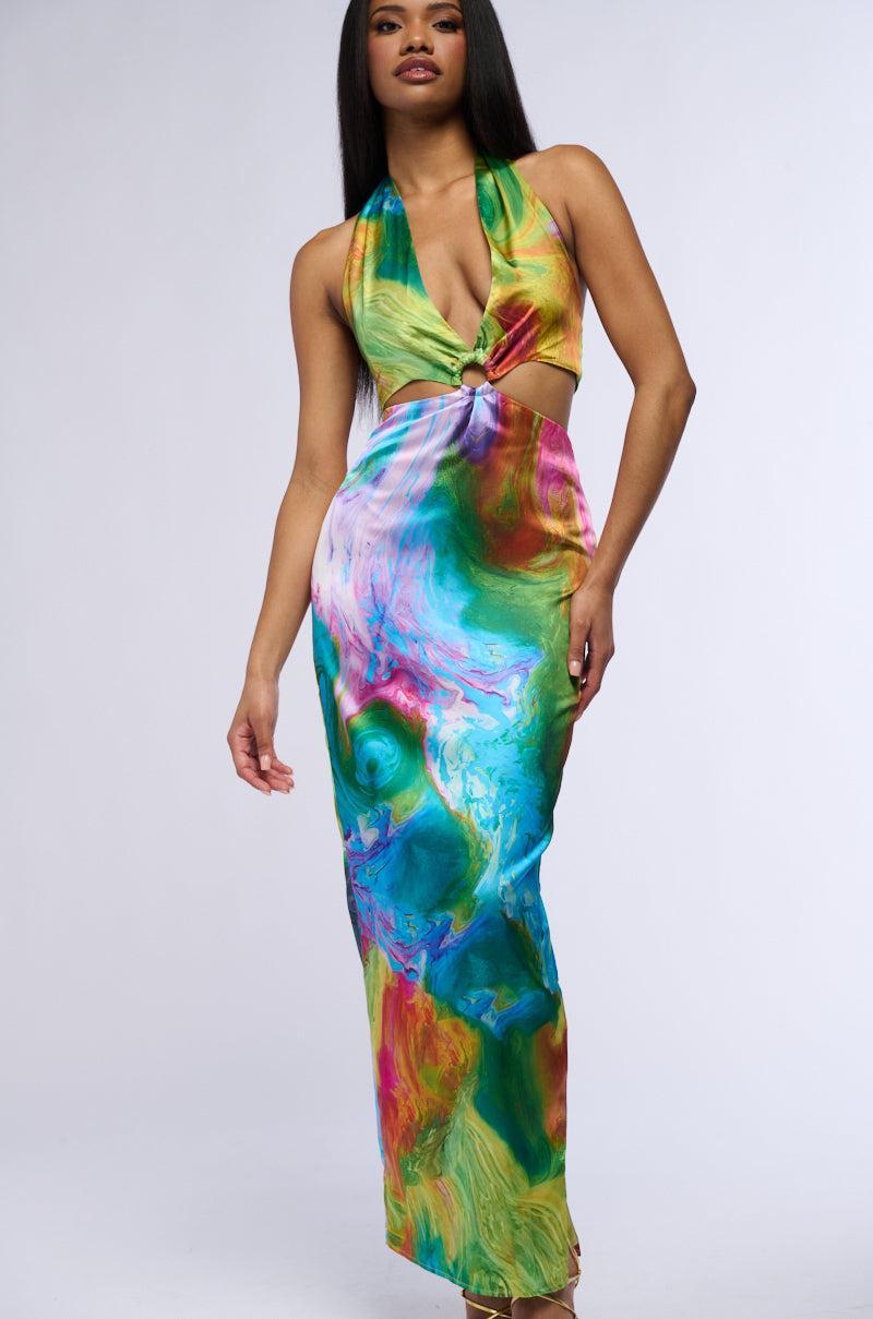 FREE SPIRIT SATIN MAXI DRESS Product Image