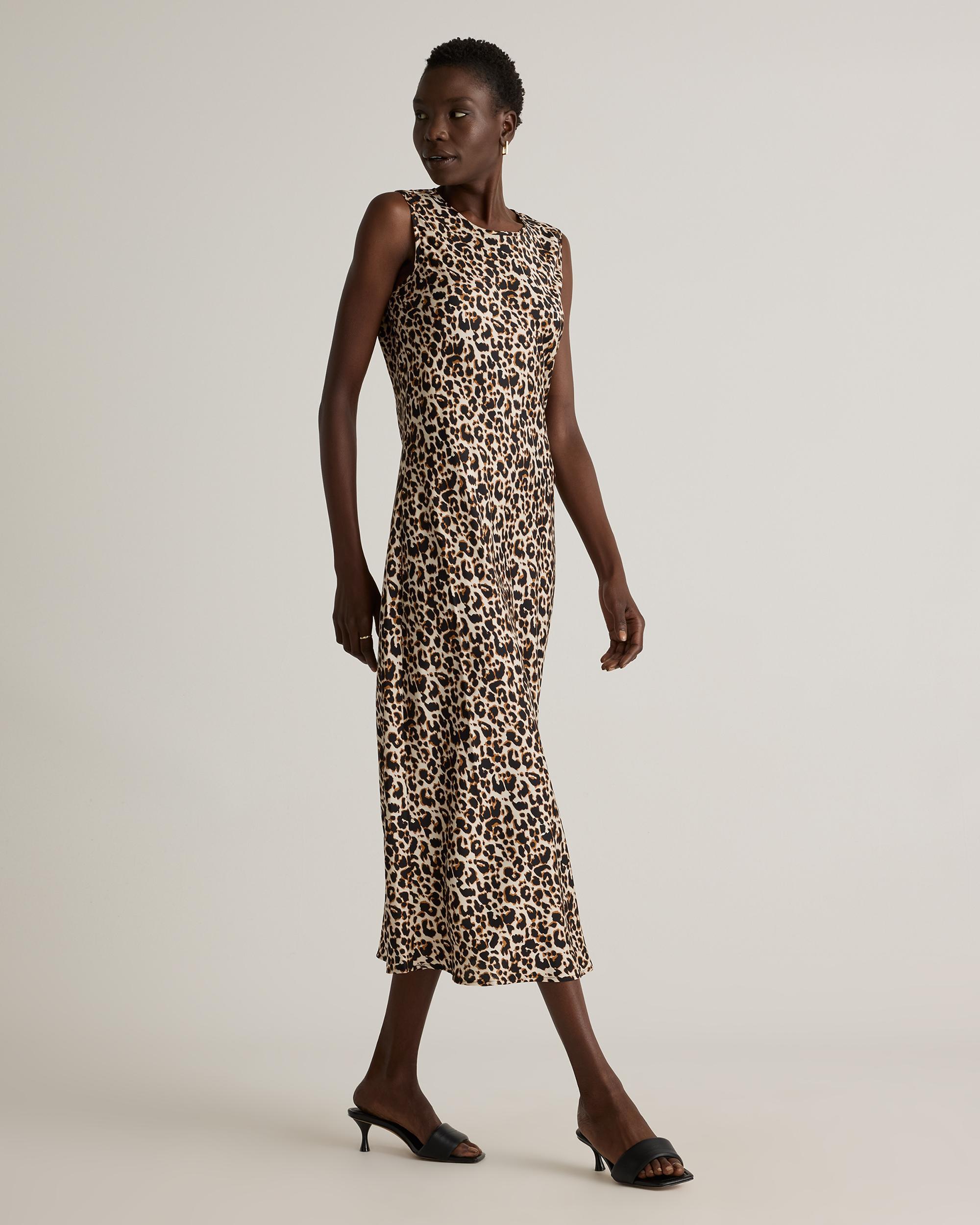 Quince | Women's Washable Stretch Silk Tank Top Midi Dress Product Image