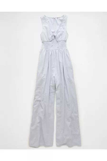 AE Smocked Bodice V-Neck Jumpsuit Women's Product Image
