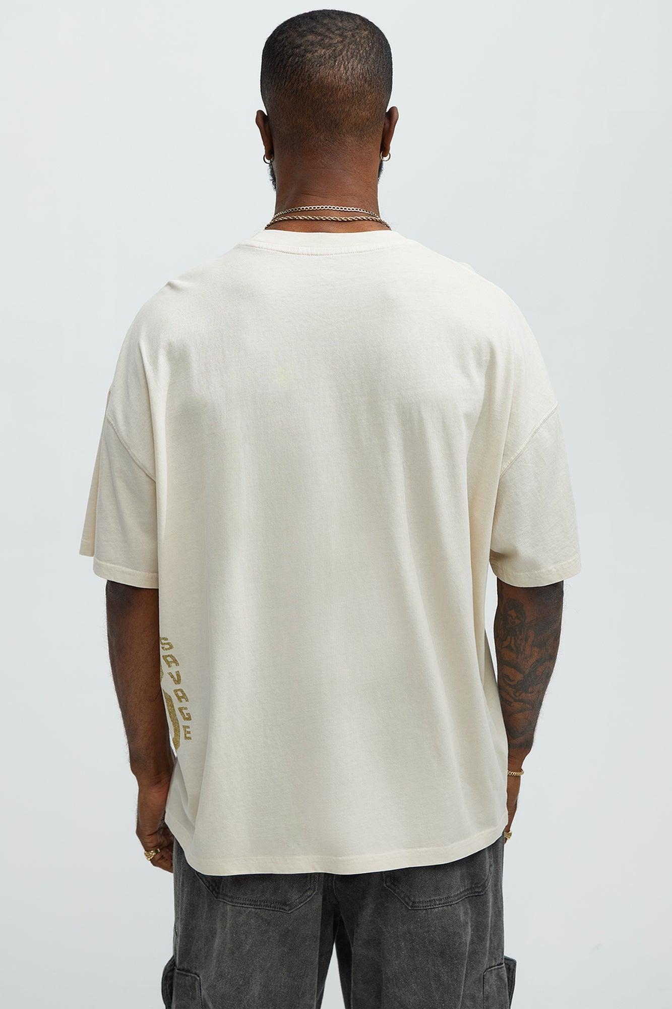 Keep It Savage Oversized Short Sleeve Tee - Cream Product Image