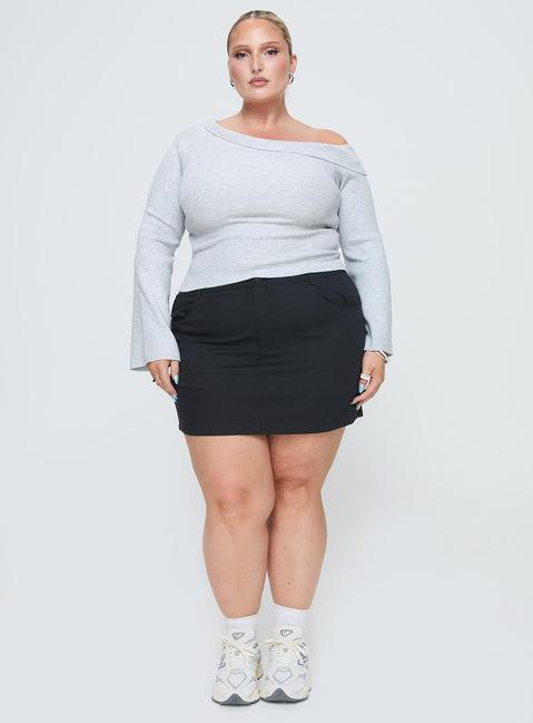 Sina Off The Shoulder Top Grey Curve Product Image