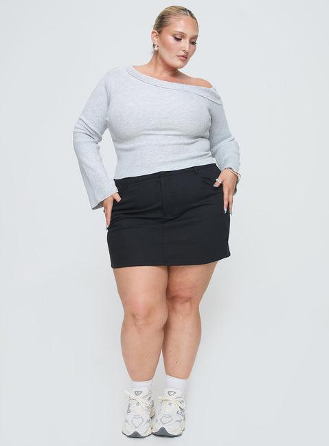 Sina Off The Shoulder Top Grey Curve Product Image