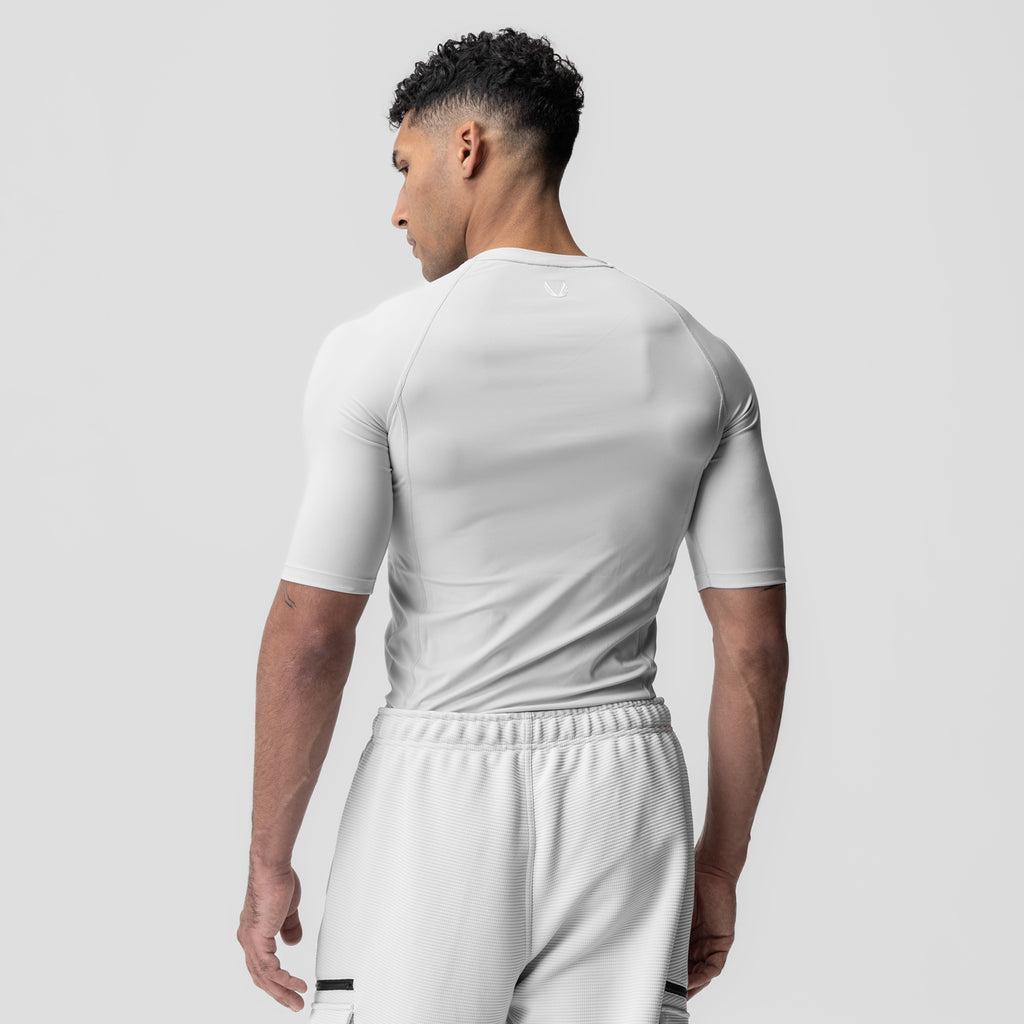 1027. WarpFlexx-Lite™ Half-Sleeve Baselayer - Light Grey Product Image