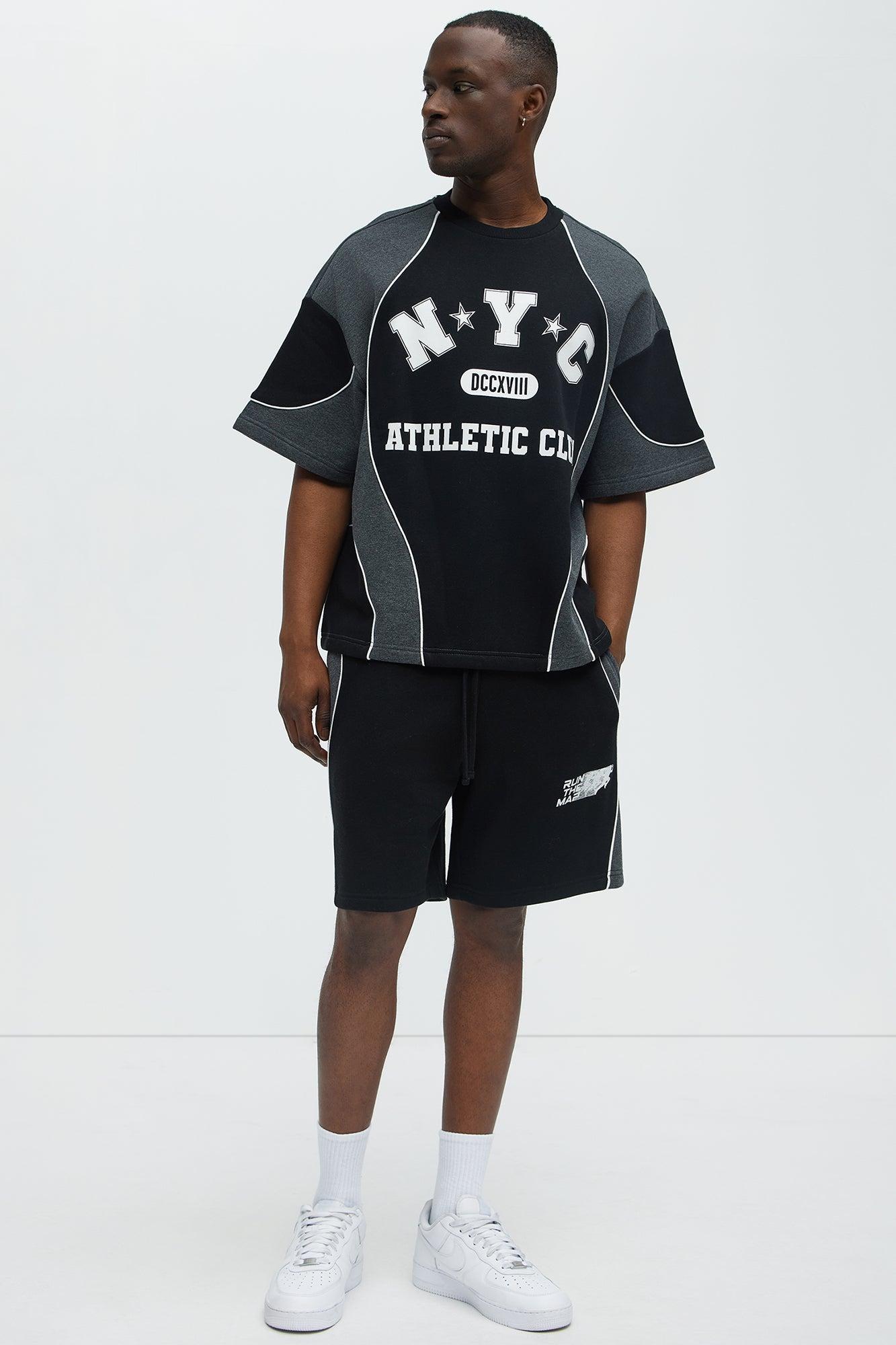 Tyson NYC Athletic Relaxed Shorts - Black/combo Male Product Image