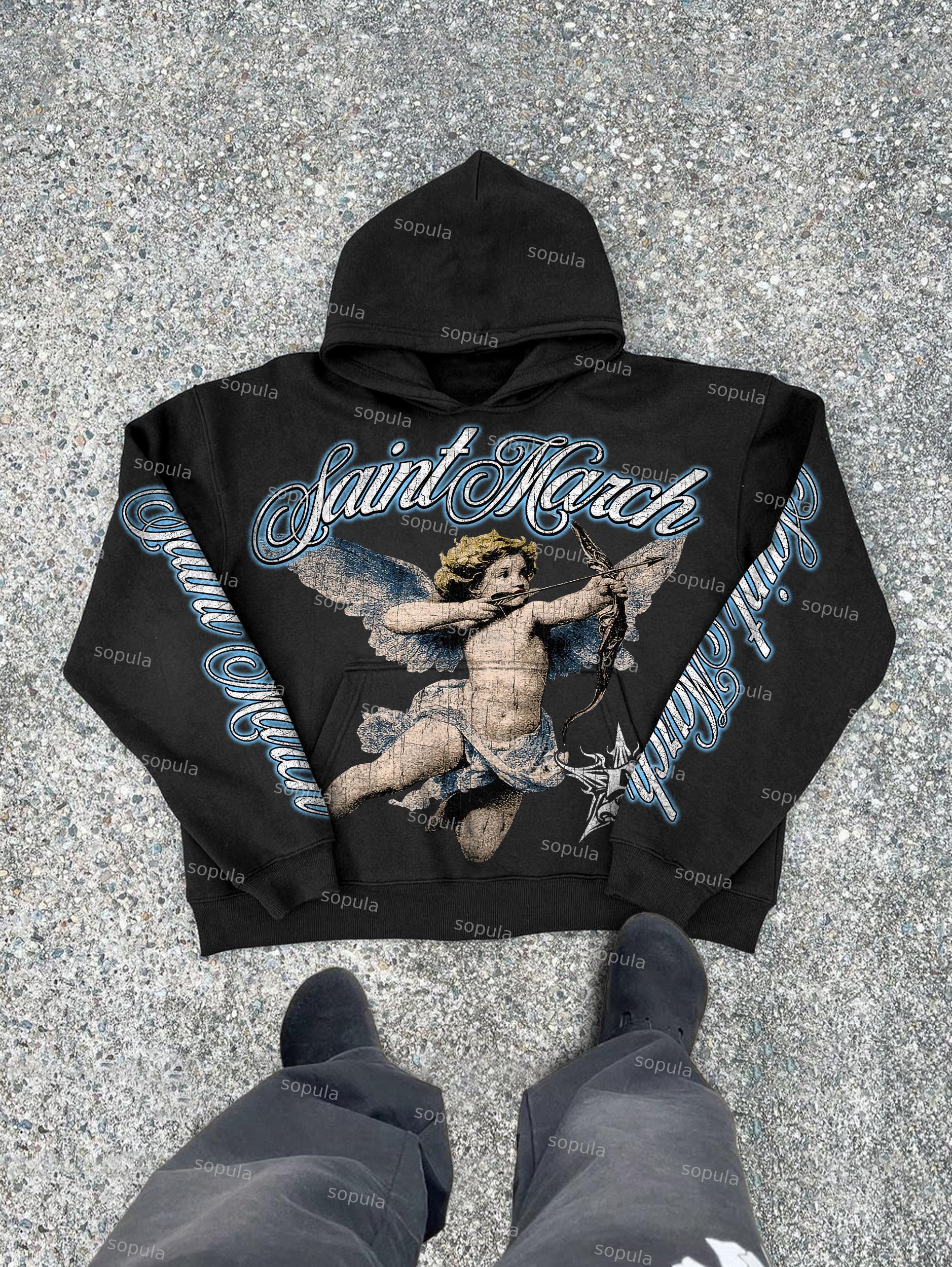 Saint March Angel Graphic Hoodie Product Image