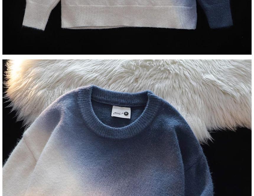 Round Neck Gradient Oversized Sweater Product Image