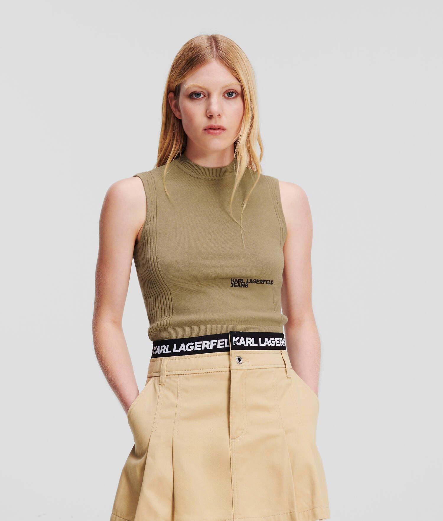 KLJ CUT-OUT BACK KNIT TOP Product Image